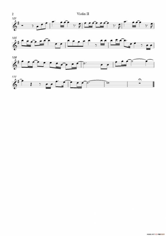 四月是你的谎言（オレンジ）（二重奏第二小提琴分谱）