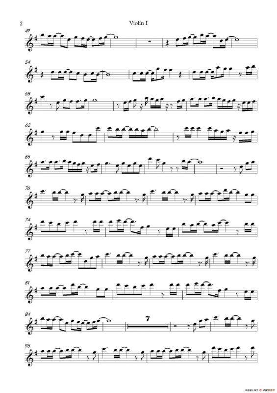 四月是你的谎言（オレンジ）（二重奏第一小提琴分谱）