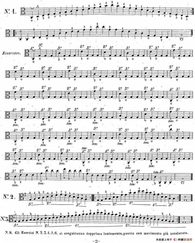 卡瓦利尼《中提琴演奏教程》练习曲