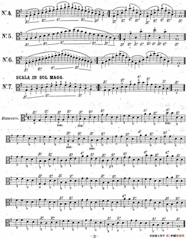 卡瓦利尼《中提琴演奏教程》练习曲