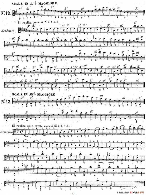 卡瓦利尼《中提琴演奏教程》练习曲