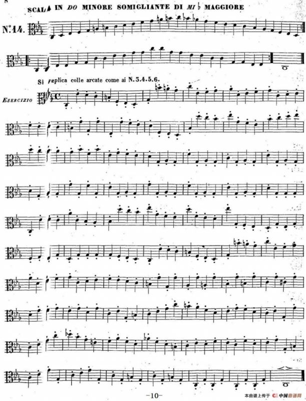 卡瓦利尼《中提琴演奏教程》练习曲