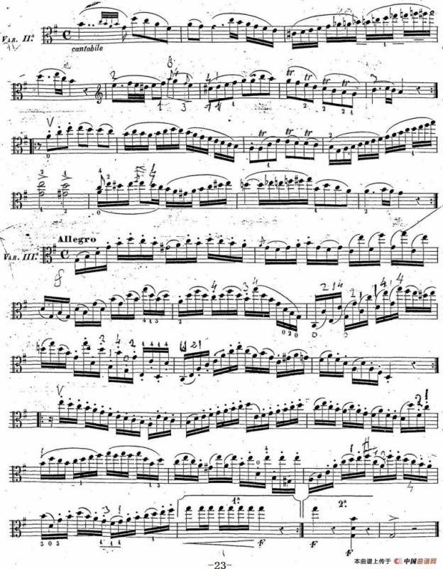卡瓦利尼《中提琴演奏教程》练习曲