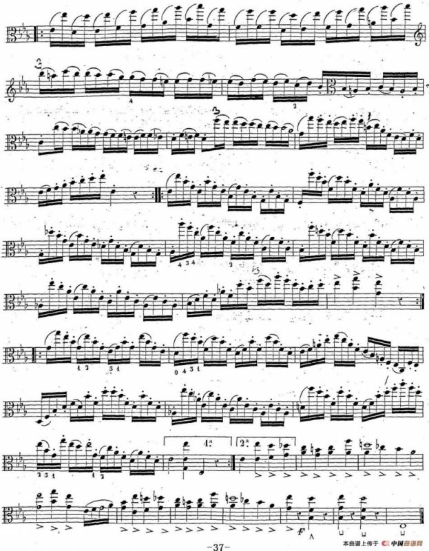 卡瓦利尼《中提琴演奏教程》练习曲