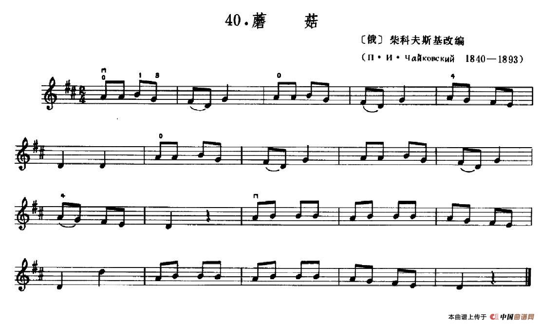 学琴之路练习曲40、蘑菇