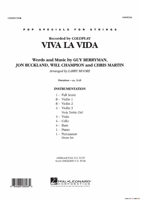 VIVA LA VIDA（总谱）