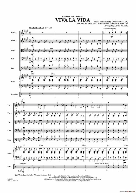 VIVA LA VIDA（总谱）