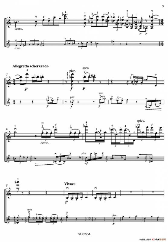 Duo concertante（炫技二重奏）（小提琴+低音提琴二重奏）