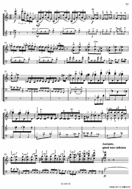 Duo concertante（炫技二重奏）（小提琴+低音提琴二重奏）