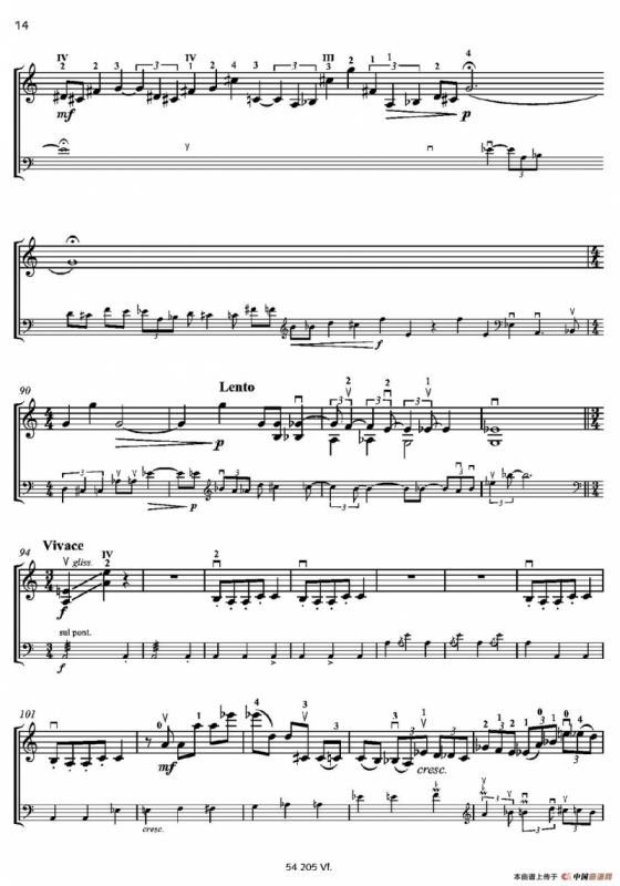 Duo concertante（炫技二重奏）（小提琴+低音提琴二重奏）