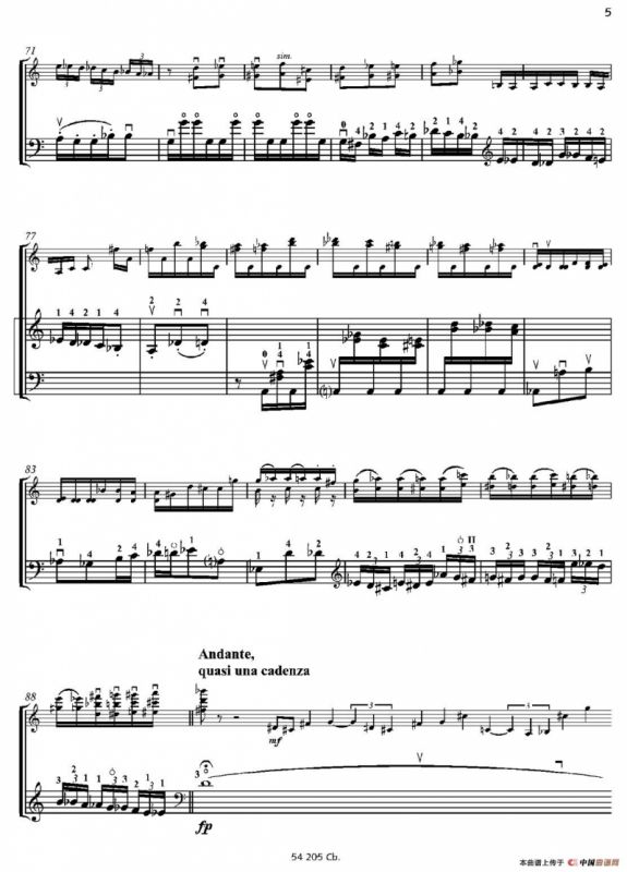 Duo concertante（炫技二重奏）（小提琴+低音提琴二重奏）