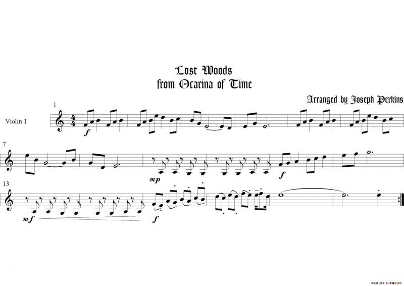 Lost Woods（弦乐四重奏总谱+分谱）