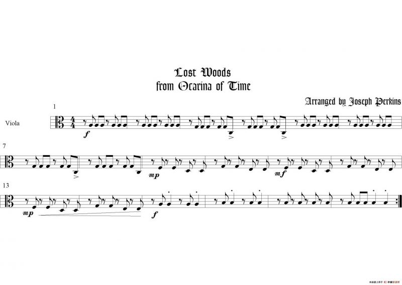 Lost Woods（弦乐四重奏总谱+分谱）