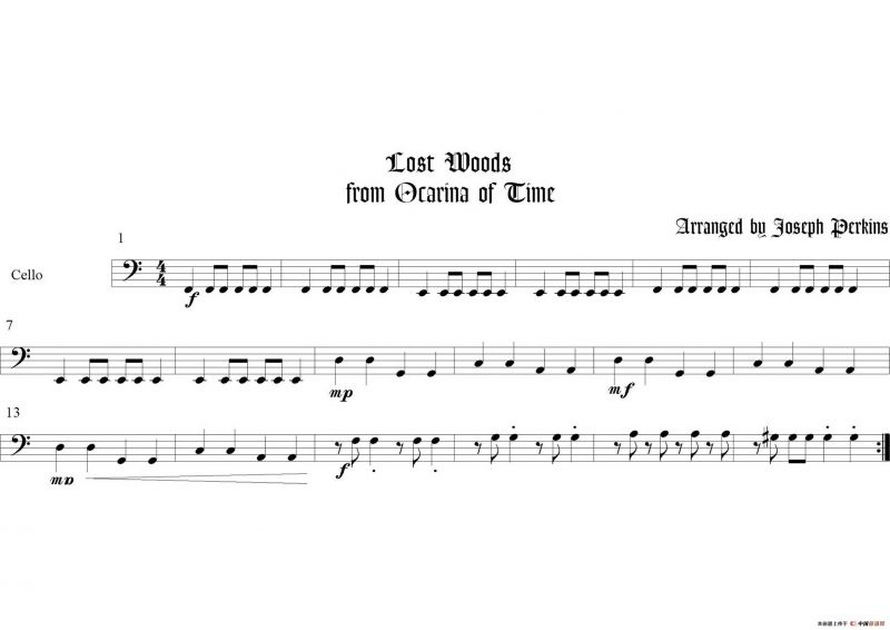 Lost Woods（弦乐四重奏总谱+分谱）