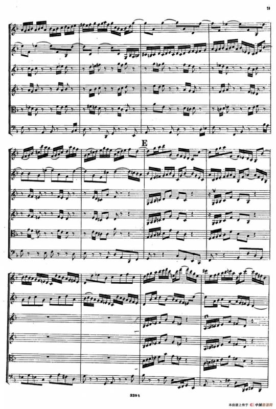 CONCERTO A DUE VIOLINI.（巴赫D小调二重协奏曲总谱）