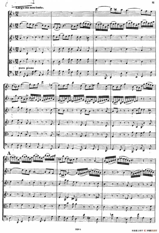 CONCERTO A DUE VIOLINI.（巴赫D小调二重协奏曲总谱）