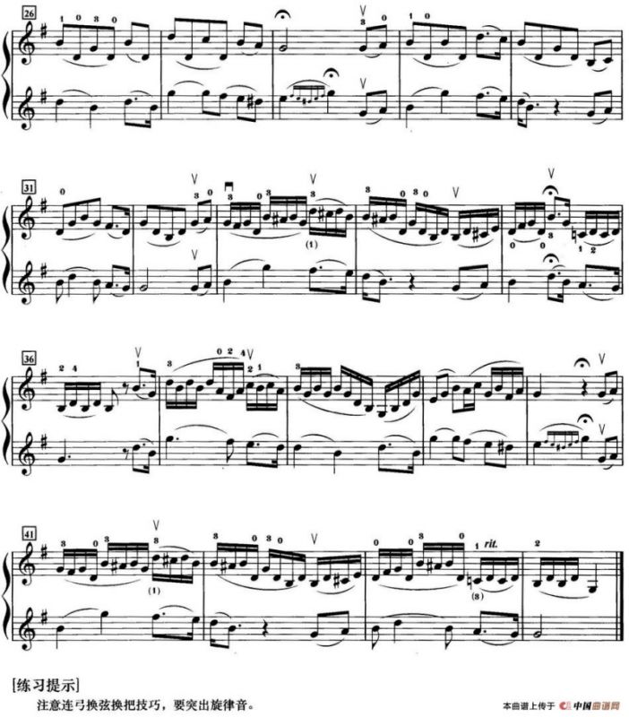 初级小提琴二重奏：夏天最后一朵玫瑰