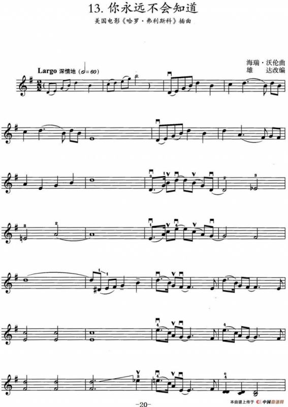 你永远不会知道（美国电影《哈罗·弗利斯科》插曲）