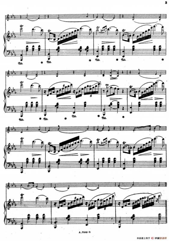 LA PRIERE DUNE VIERGE（少女的祈祷）（小提琴+钢琴伴奏）