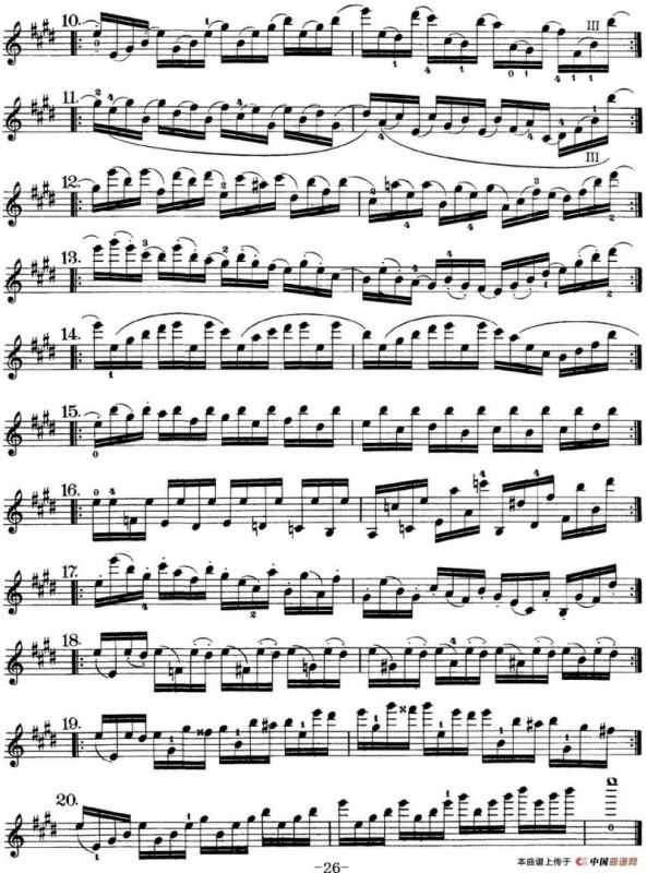 史拉迪克小提琴技术练习 第3册（XVII）