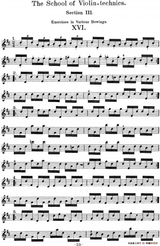 史拉迪克小提琴技术练习 第3册（XVI）