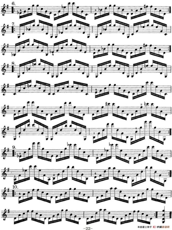 史拉迪克小提琴技术练习 第3册（XV）