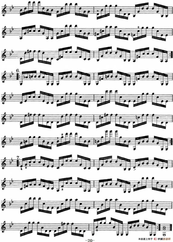 史拉迪克小提琴技术练习 第3册（XIV）