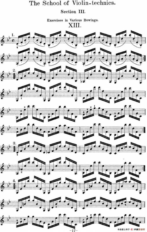 史拉迪克小提琴技术练习 第3册（XIII）