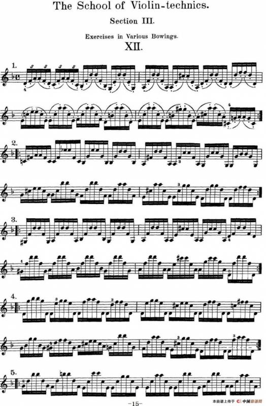 史拉迪克小提琴技术练习 第3册（Ⅻ）