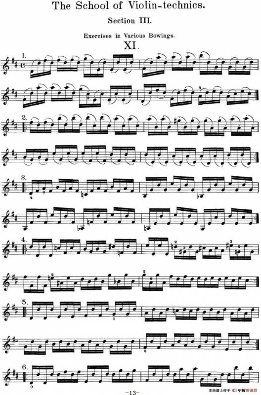 史拉迪克小提琴技术练习 第3册（Ⅺ）