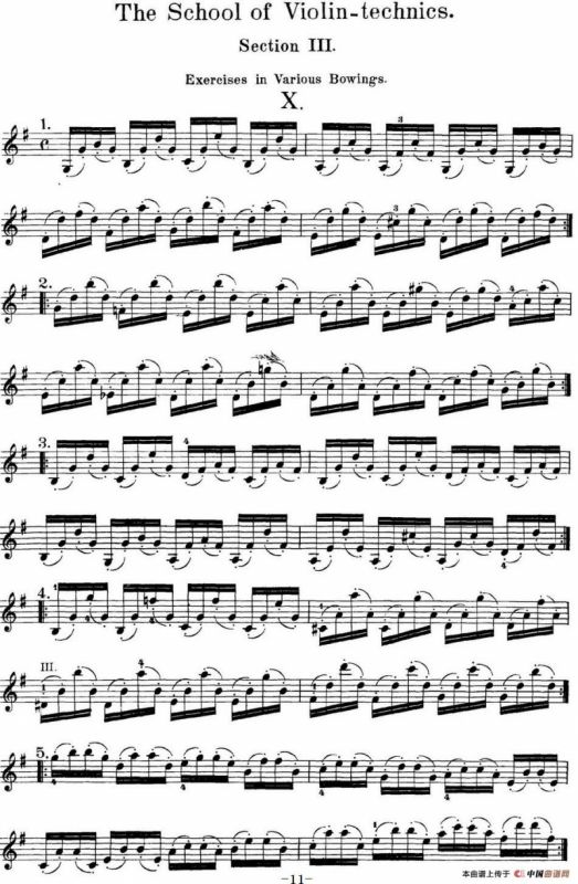 史拉迪克小提琴技术练习 第3册（Ⅹ）