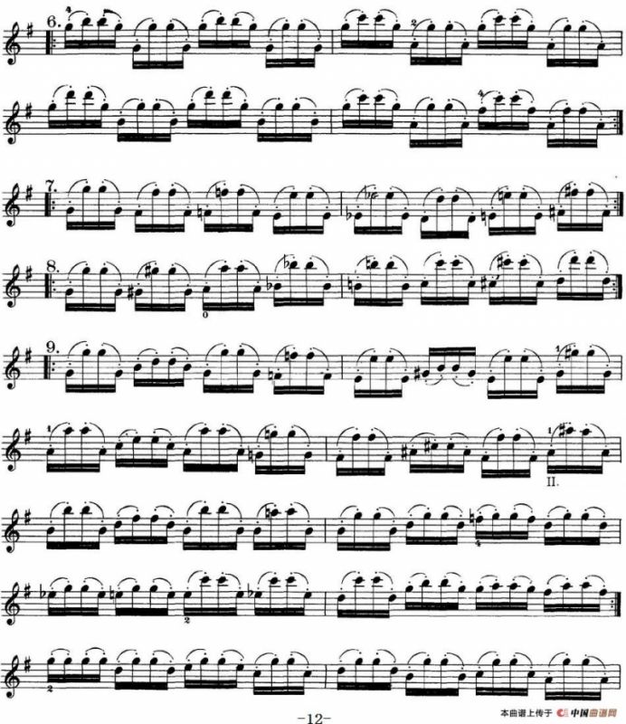 史拉迪克小提琴技术练习 第3册（Ⅹ）