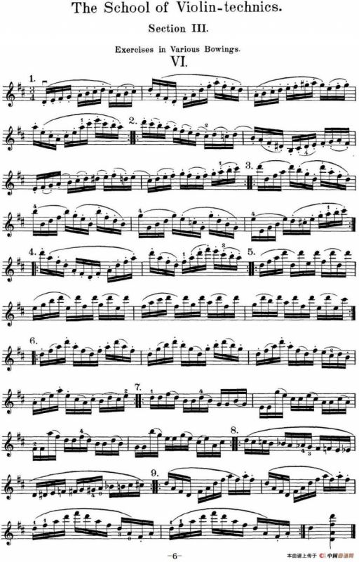 史拉迪克小提琴技术练习 第3册（Ⅵ）