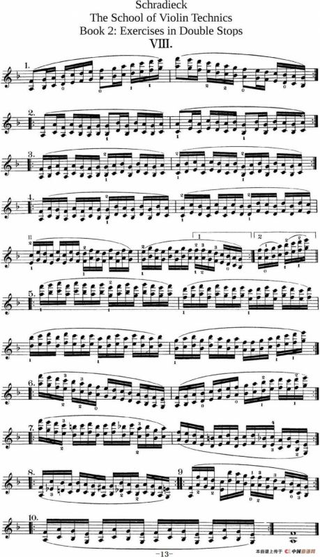 史拉迪克小提琴技术练习 第2册（Ⅷ）