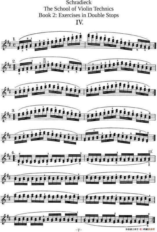 史拉迪克小提琴技术练习 第2册（Ⅳ）