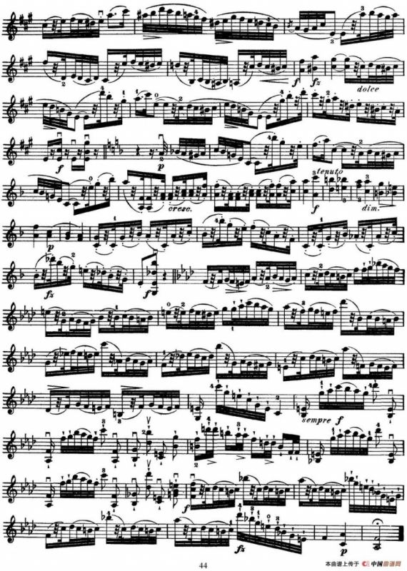 马扎斯小提琴练习曲 Op.36 第二册 华丽练习曲（56）