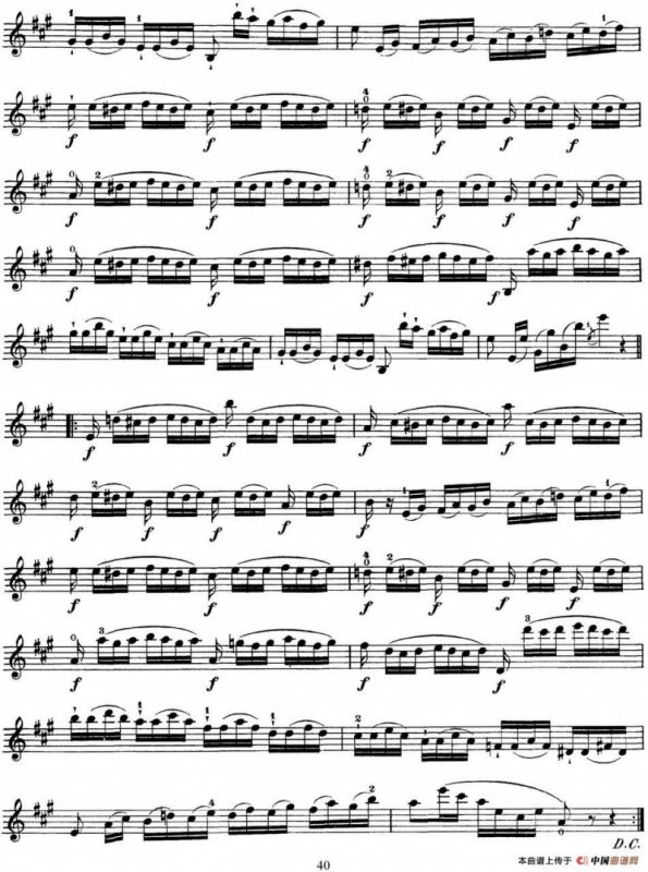 马扎斯小提琴练习曲 Op.36 第二册 华丽练习曲（54）