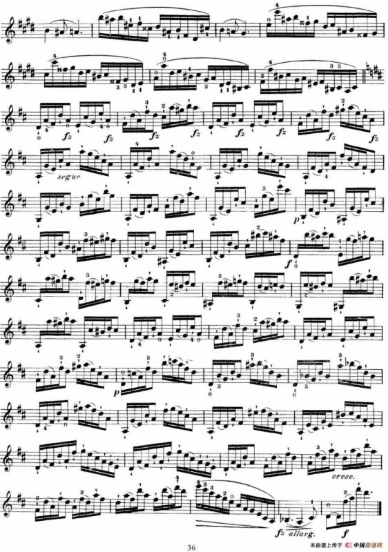 马扎斯小提琴练习曲 Op.36 第二册 华丽练习曲（52）