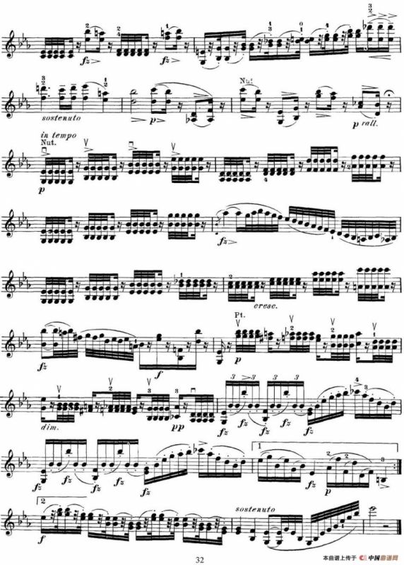 马扎斯小提琴练习曲 Op.36 第二册 华丽练习曲（50）