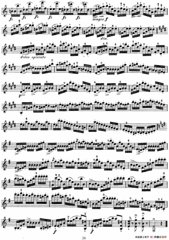 马扎斯小提琴练习曲 Op.36 第二册 华丽练习曲（45）