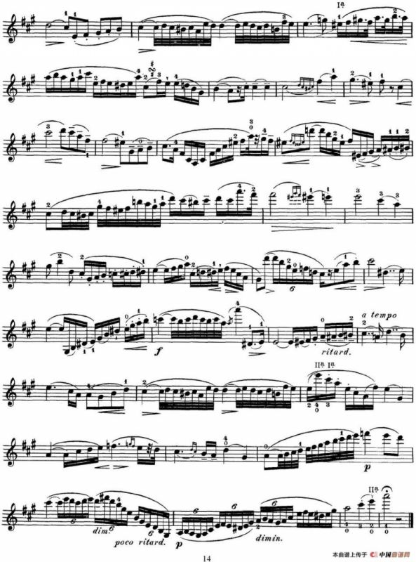 马扎斯小提琴练习曲 Op.36 第二册 华丽练习曲（40）