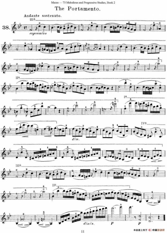 马扎斯小提琴练习曲 Op.36 第二册 华丽练习曲（38）