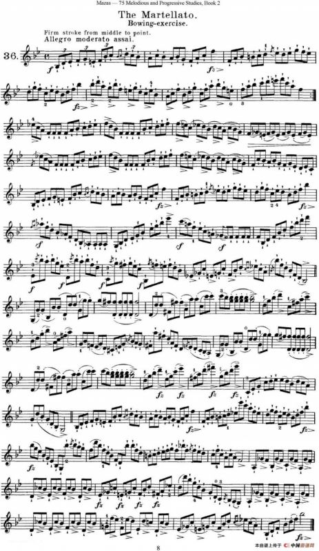 马扎斯小提琴练习曲 Op.36 第二册 华丽练习曲（36）