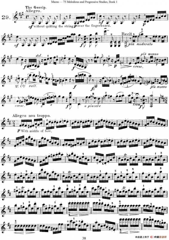 马扎斯小提琴练习曲 Op.36 第一册 特殊练习曲（29）