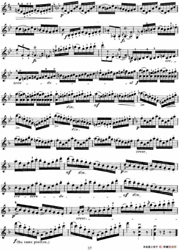 马扎斯小提琴练习曲 Op.36 第一册 特殊练习曲（28）