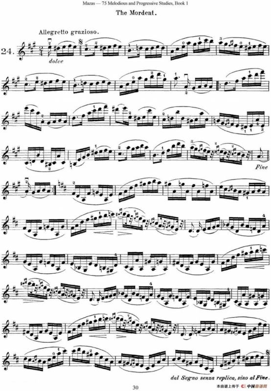 马扎斯小提琴练习曲 Op.36 第一册 特殊练习曲（24）