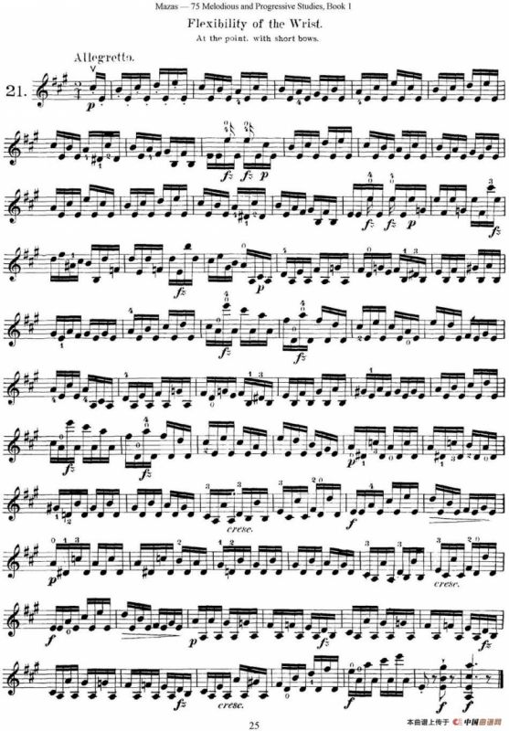 马扎斯小提琴练习曲 Op.36 第一册 特殊练习曲（21）