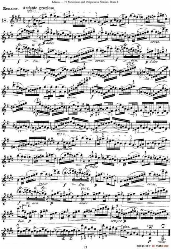 马扎斯小提琴练习曲 Op.36 第一册 特殊练习曲（18）