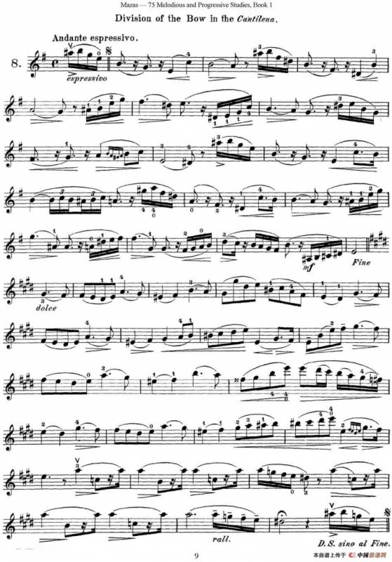马扎斯小提琴练习曲 Op.36 第一册 特殊练习曲（8）