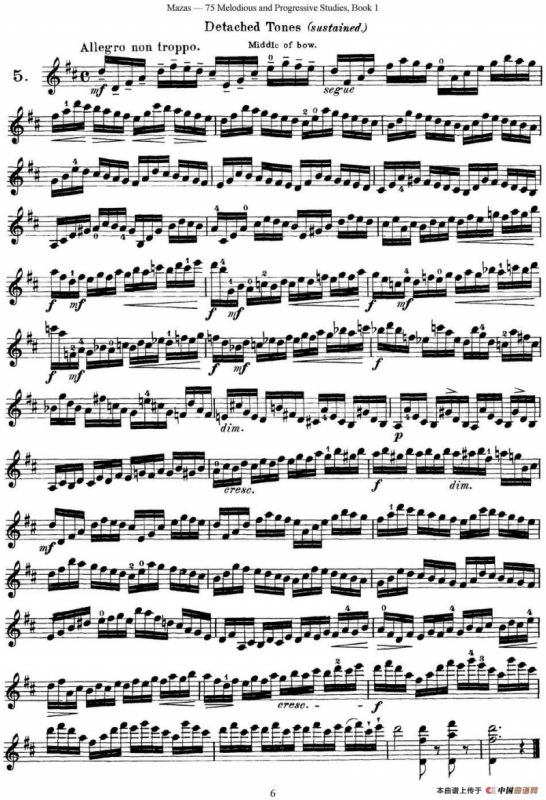 马扎斯小提琴练习曲 Op.36 第一册 特殊练习曲（5）